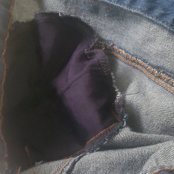 Taxi Jacket Denim Fabric Sleeves Womens Size XL ? X-large ? No Size Tag 20" Ptp - Picture 12 of 16